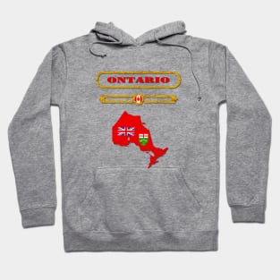 ONTARIO, CANADA, MAP OF ONTARIO. SAMER BRASIL Hoodie